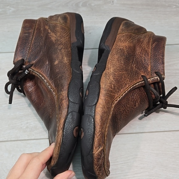 Twisted X Men\'s High Top Brown Leather Shoes Moc Driving Boots Sz 9M main image 11